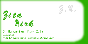 zita mirk business card